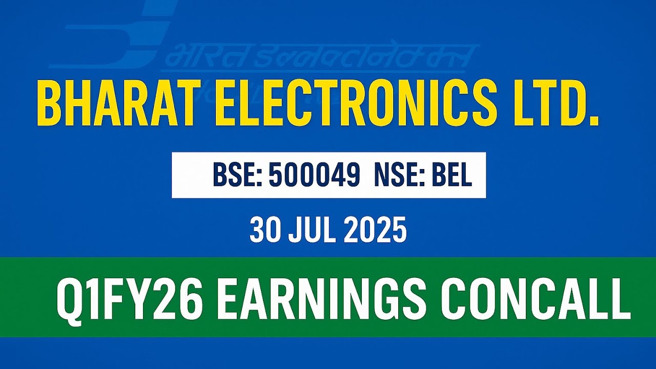 Bharat Electronics (BEL) Q1FY26 Concall | Earnings Conference Call Q1 Results 2026 | #BEL #Concall