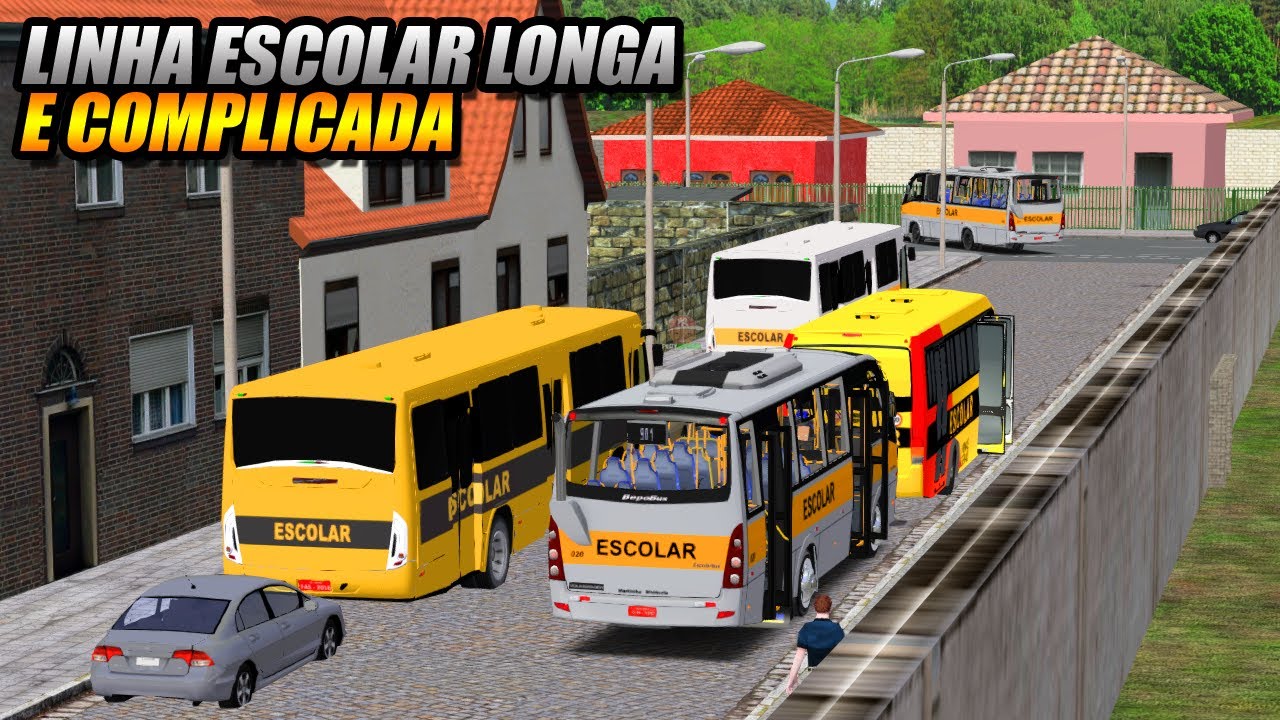 LINHA ESCOLAR LONGA E COMPLICADA COM MICRO ONIBUS !!! OMSI 2 - G27