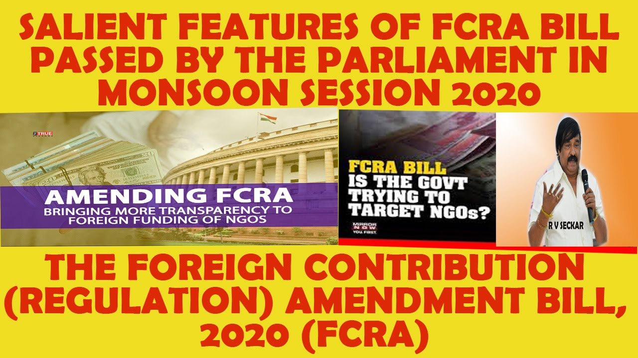 Major Amendments in FCRA - Foreign Contribution (Regulation) Act 2020