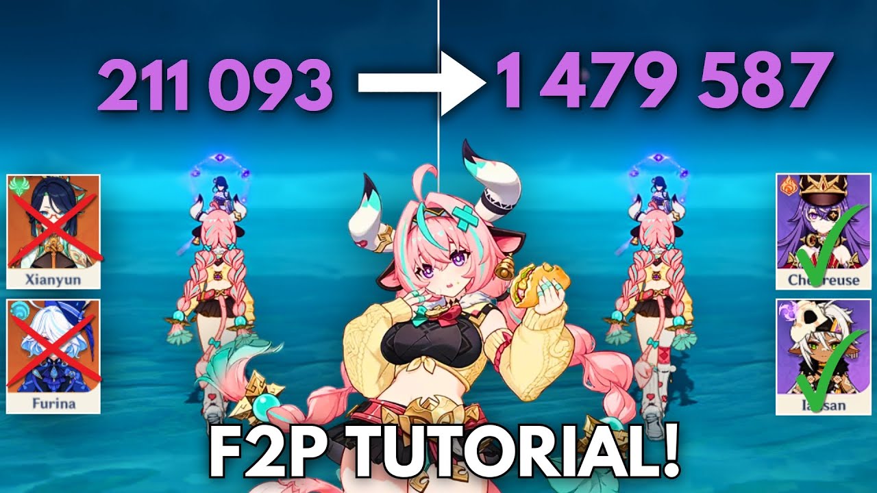 F2P:- Varesa 1.4M REAL Dmg Tutorial !! [ Genshin Impact ]