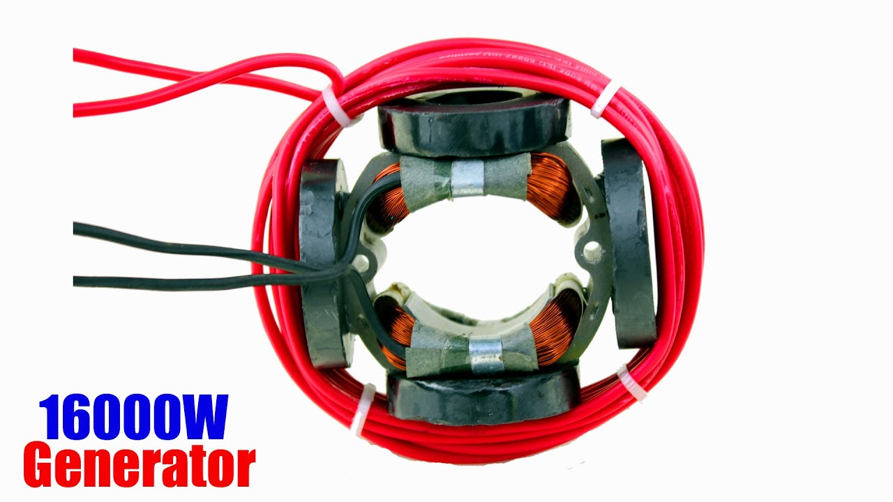 AC Electricity 16000W Generator Motor Copper Coil Powerful Magnet Free Energy 220V Machine