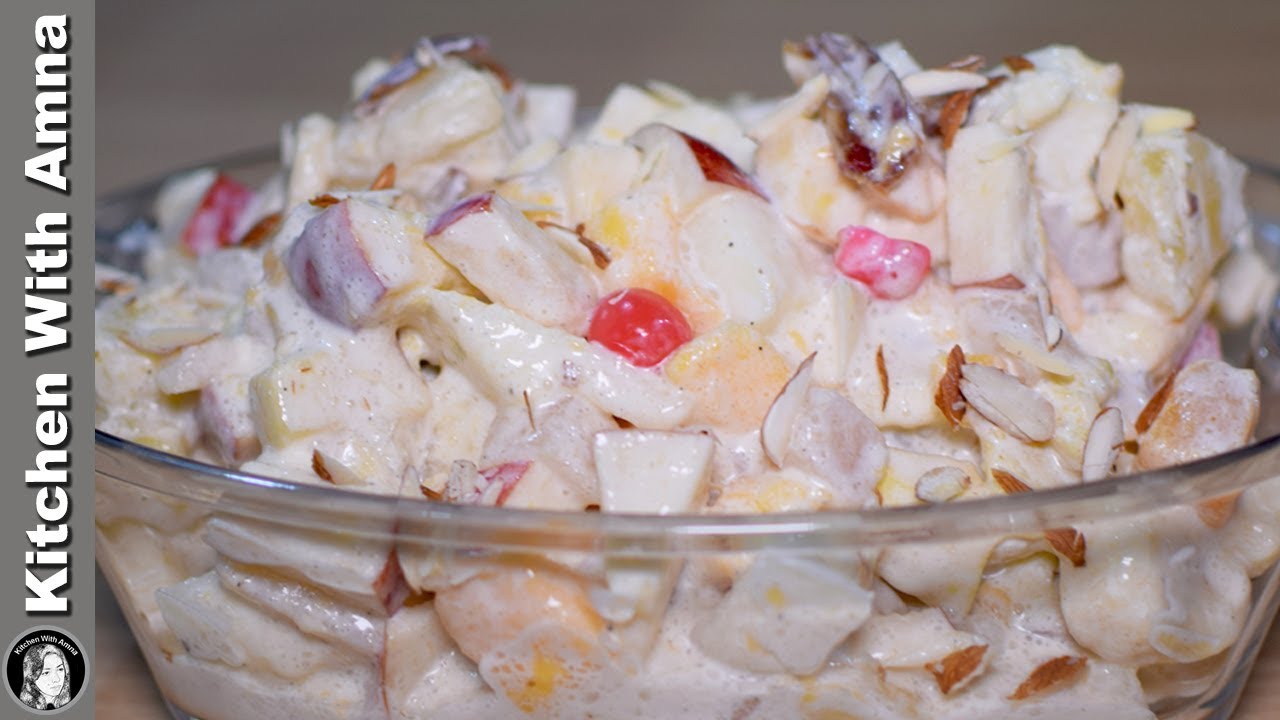 Creamy Fruit Chaat Recipe - Special Ramadan Recipe - Kitchen With Amna