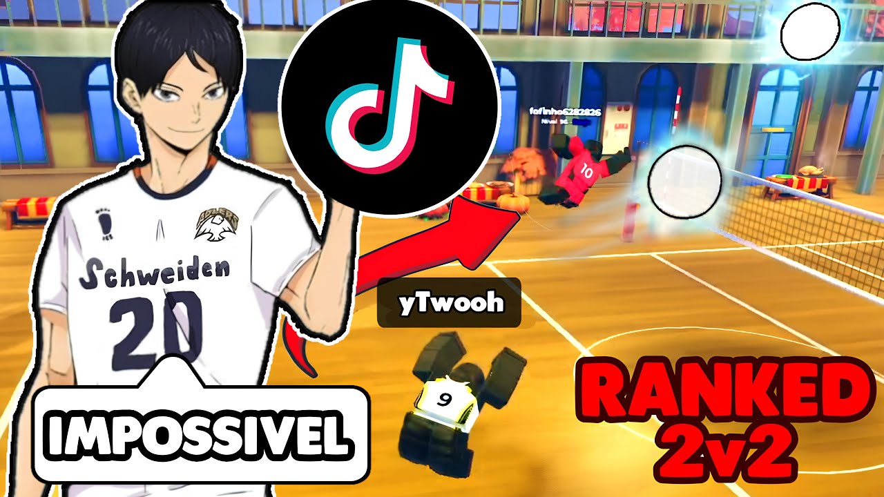 TESTANDO TIKTOKS DE DICAS NA RANQUEADA DO VOLLEYBALL LEGENDS! AMASSEI USANDO TS KAGEYAMA NO 2v2!