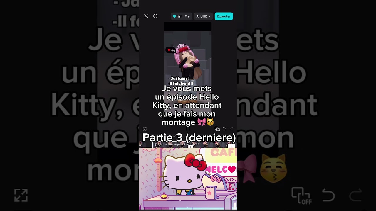 Partie3(désolé pour les bruits, j’ai oublié de faire un truc au montage)❤️❤️‍🩹