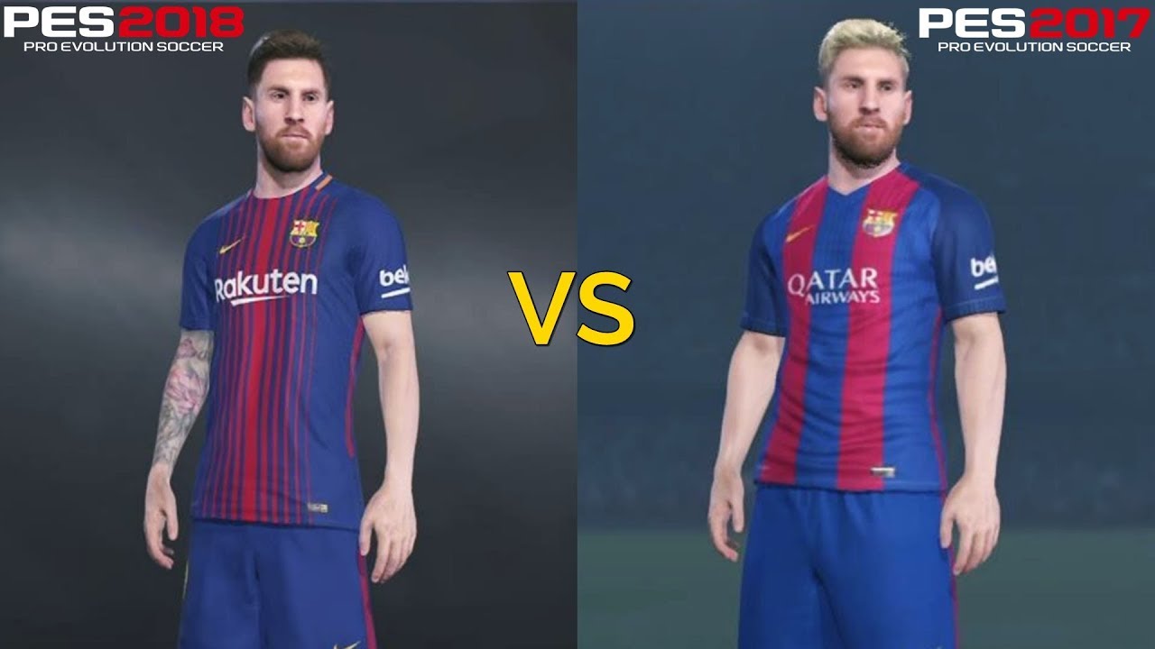 PES 2018 VS PES 2017 Graphics Comparison (PS4 Pro)