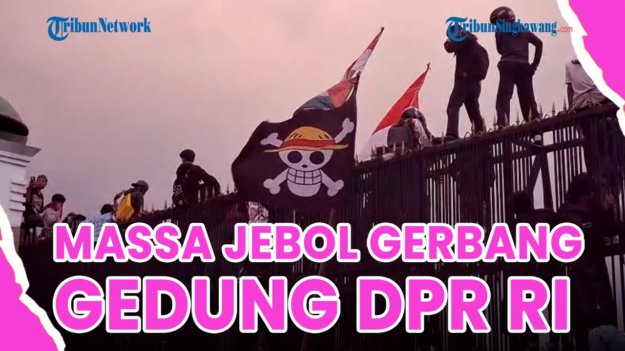 ®️🔴 Massa Aksi Demo 29 Agustus Berhasil Jebol Gerbang Gedung DPR RI❗Aparat Keamanan Kewalahan