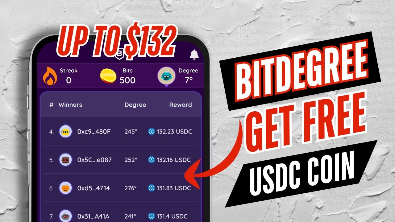 Earn FREE $132 USDC COIN From Learning? TRUE, BUT... [Bitdegree App Review]