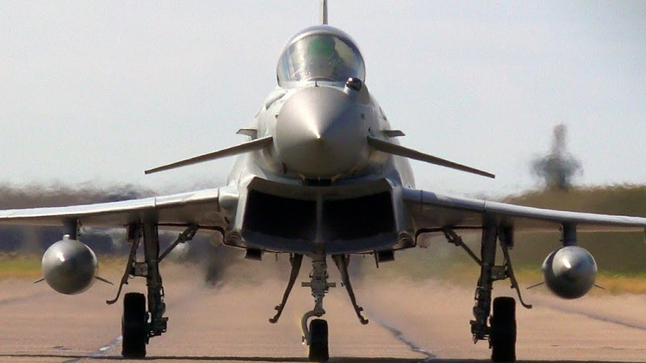 Eurofighter FGR4 Typhoon Performance Take offs - RAF Coningsby 21st August 2024