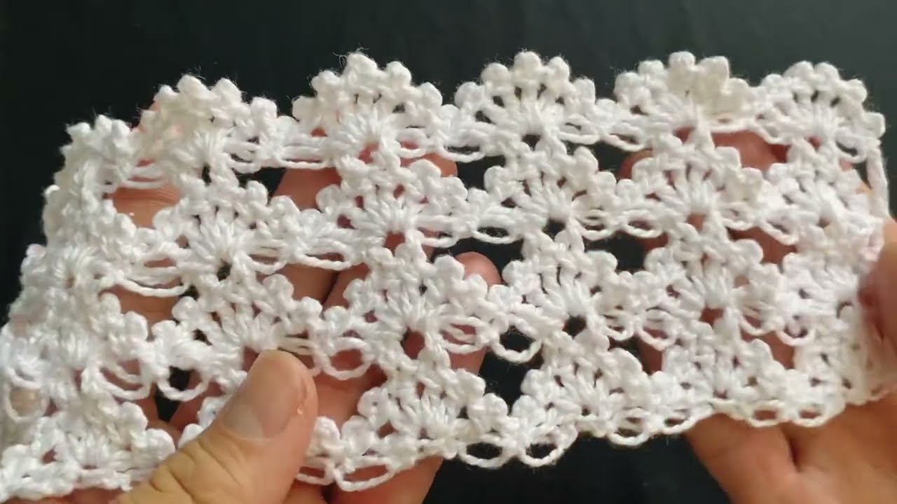 Punto encaje en crochet paso a paso nivel principiante
