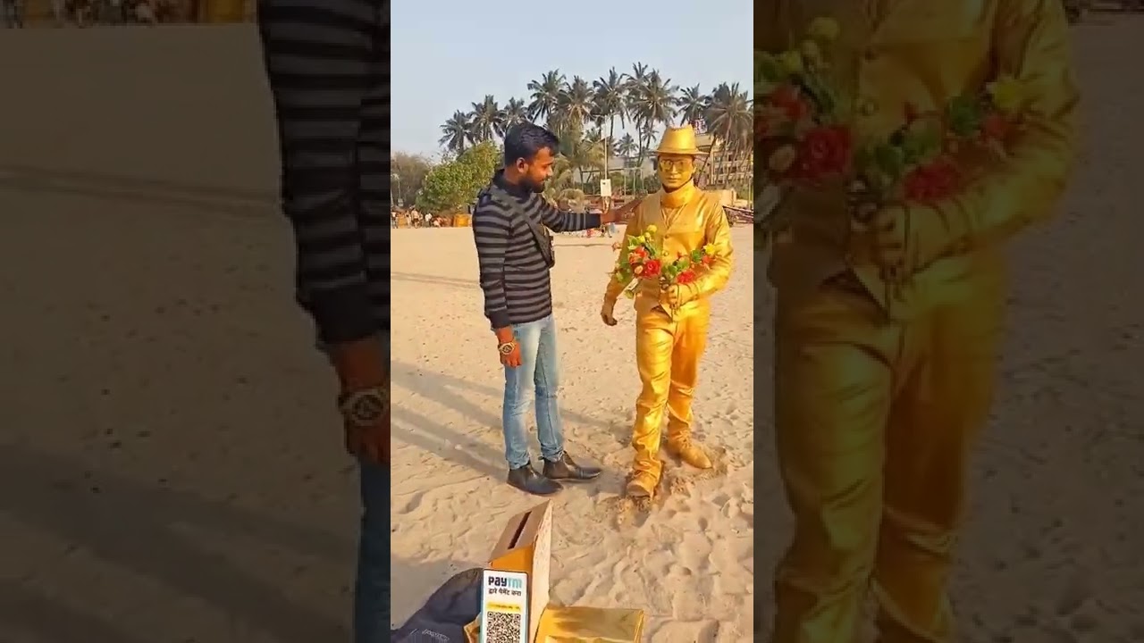 Fun With Golden Boy At Juhu Beach Mumbai 😂| #mumbai #juhubeach #juhu #funnyvideo #funny #viral #vlog
