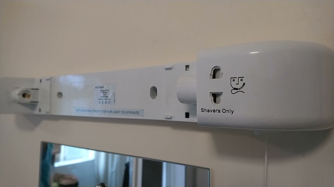 Bathroom 60 Watt Incandescent Light with Shaver Socket