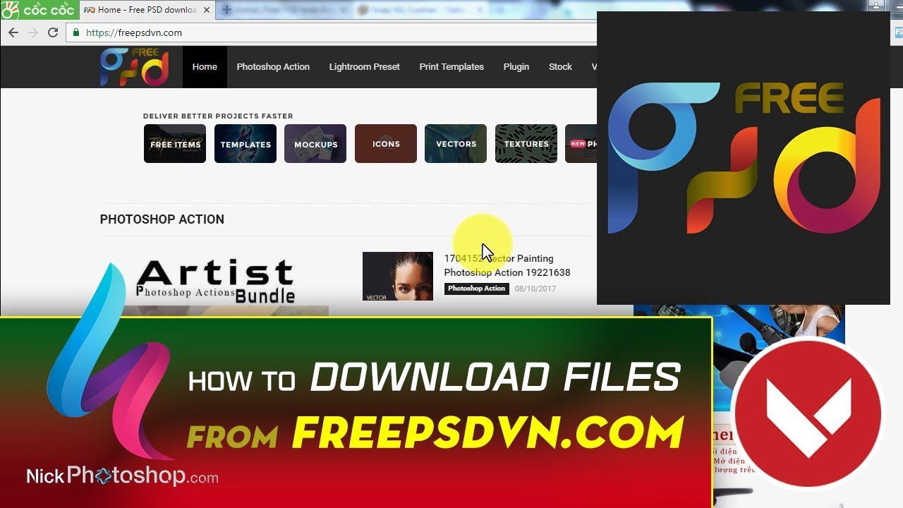 Download Free Design Assets from FreePSDvn in JUST 1 Click?