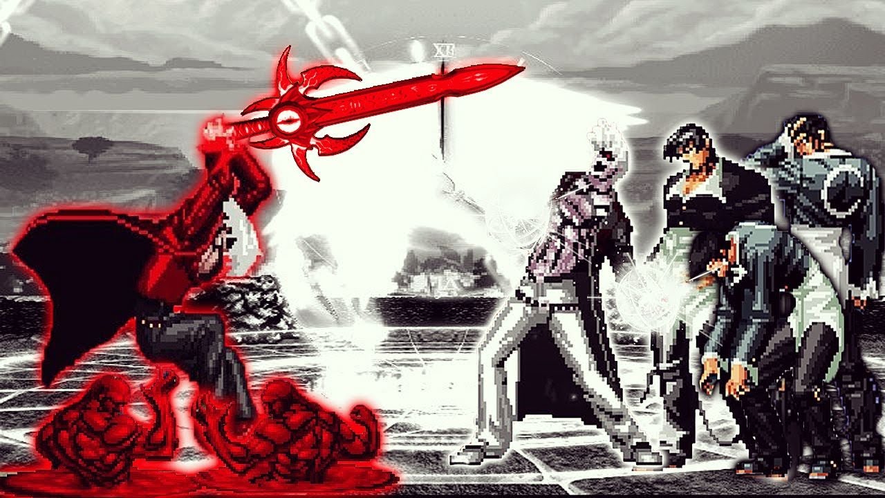 [KOF Mugen] Blood Orochi Iori Vs WF Orochi Iori Team