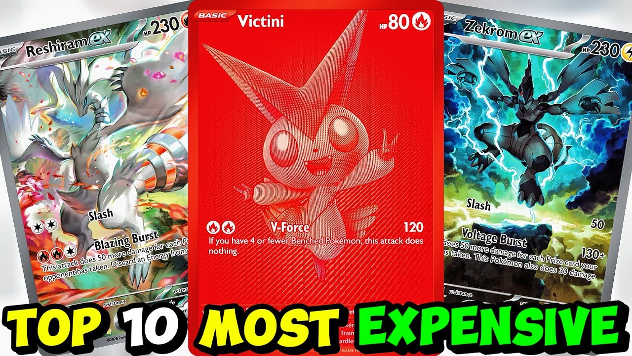 Top 10 Most Expensive Pokemon Cards In Black Bolt & White Flare In 2025