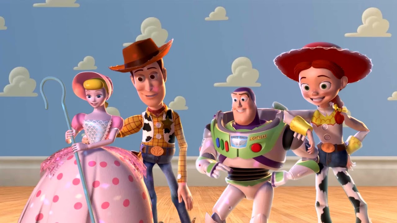 Bo Peep and Woody, Buzz and Jessie from Toy Story 2