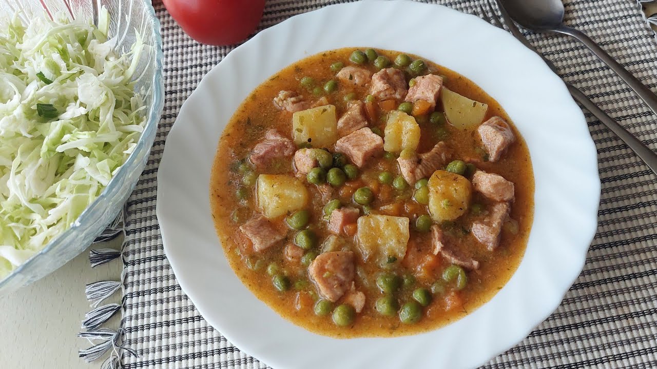 🌺 Grašak sa svinjskim mesom - Peas with pork 🌸