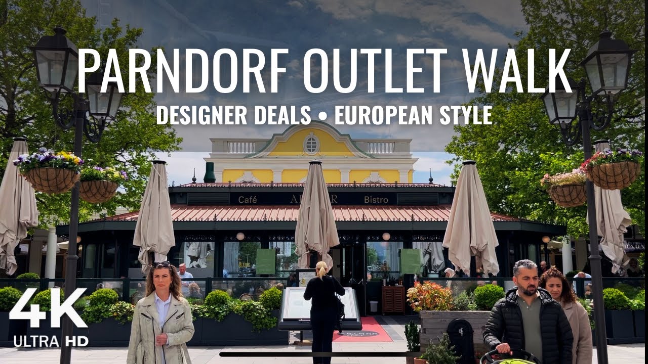 Parndorf Designer Outlet Walk | Austria’s Luxury Shopping Village in 4K