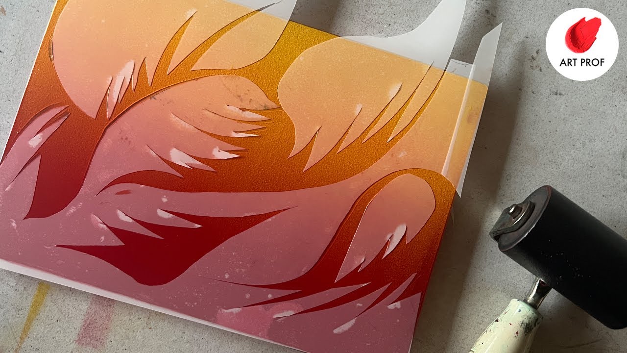 Gelli Plate & Stencils Printmaking Tutorial, Step by Step for Beginners
