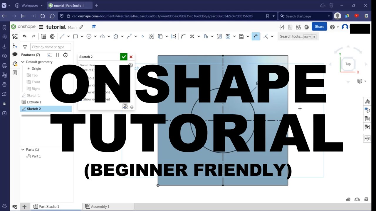 Onshape Tutorial For Absolute Beginners!