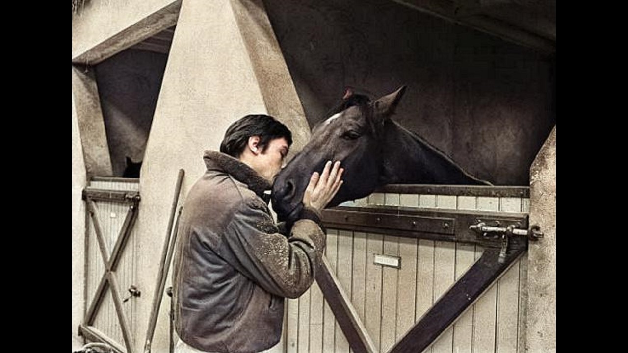Alain Delon 1972 Harness Horse Racing Training