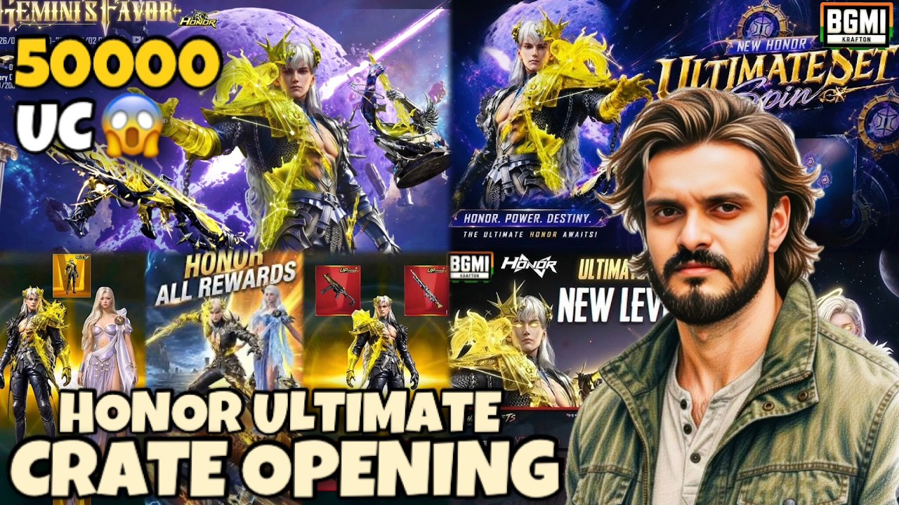 OMG!😱50000 UC Gemini Favour Honor Set Crate Opening | Finally Got the DIOSCURI UMP45 | BGMI🔥