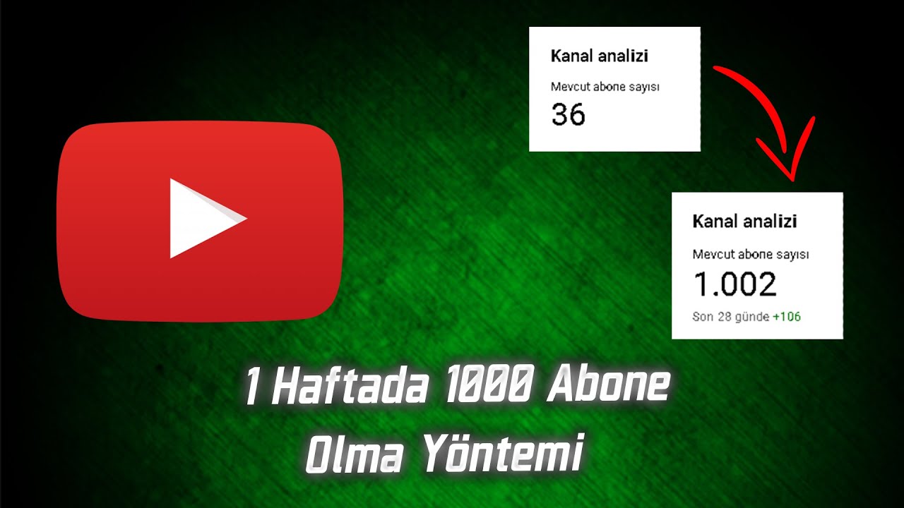 1 Haftada 1000 Abone Olma Yöntemi! Hilesiz Düşmesiz Kesin Yöntem %100 (2021)