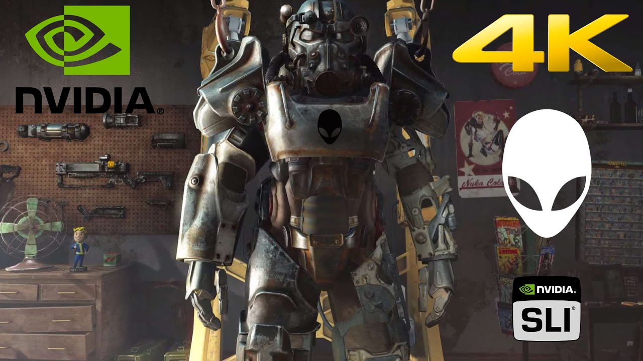 Alienware Area 51 Fallout 4 Gameplay - 4K 60FPS GTX 980 SLI