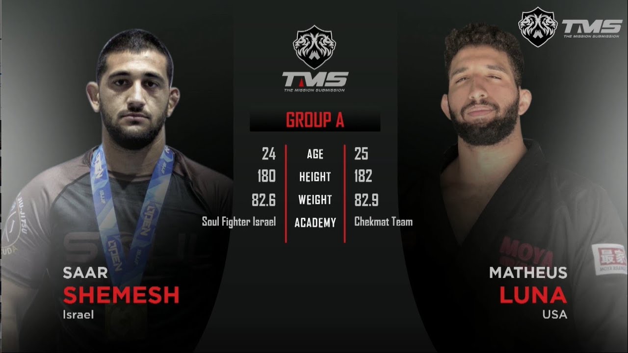 SAAR SHEMESH (Israel) vs. MATHEUS LUNA (USA) | 1/8 Group A | TMS GRAND PRIX SUBMISSION ONLY