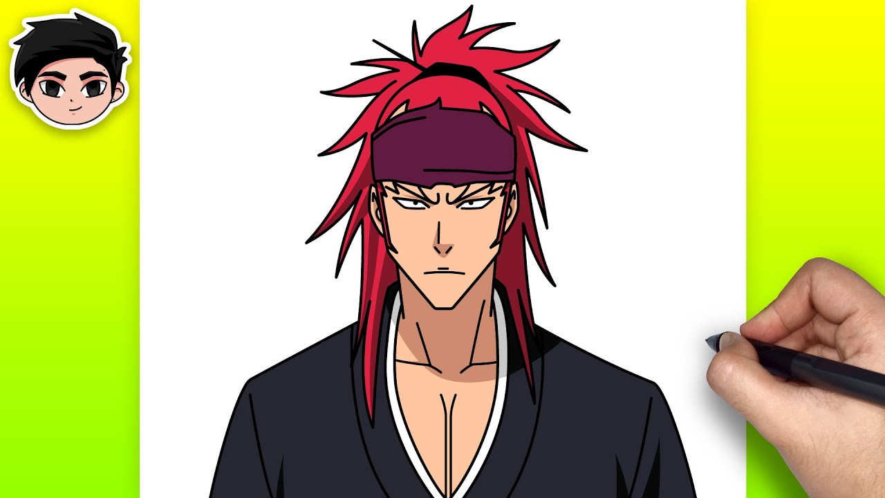 How To Draw RENJI ABARAI | Bleach - Easy Tutorial