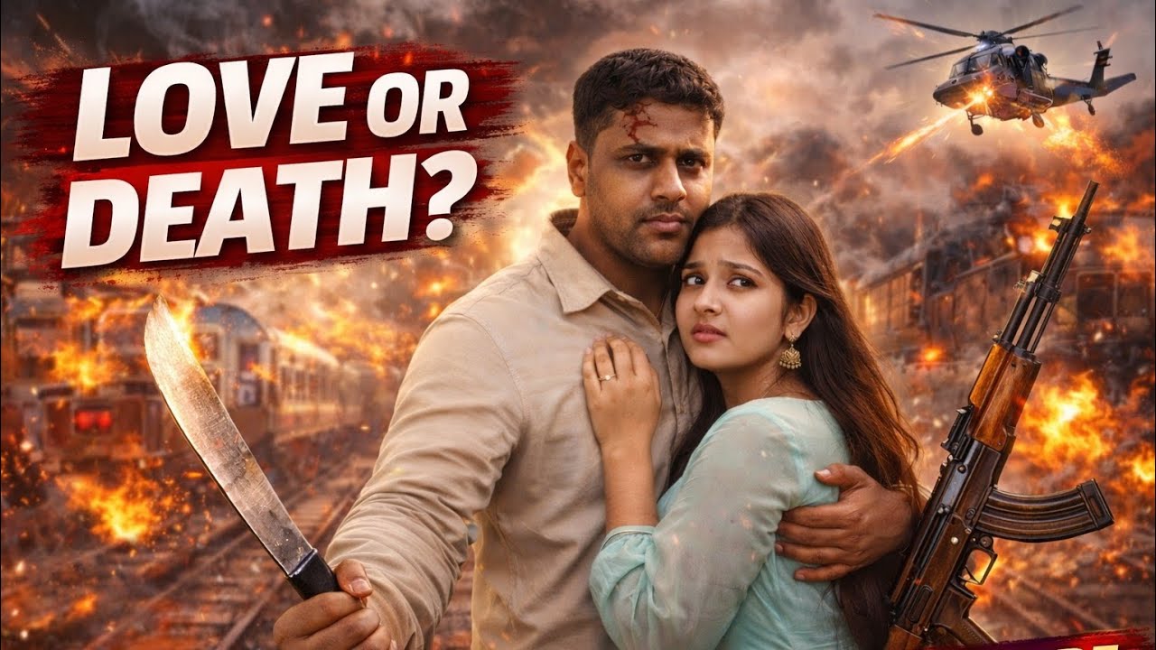Helicopter Attack & train fight  hero saving his love |Bollywood  action Love story 