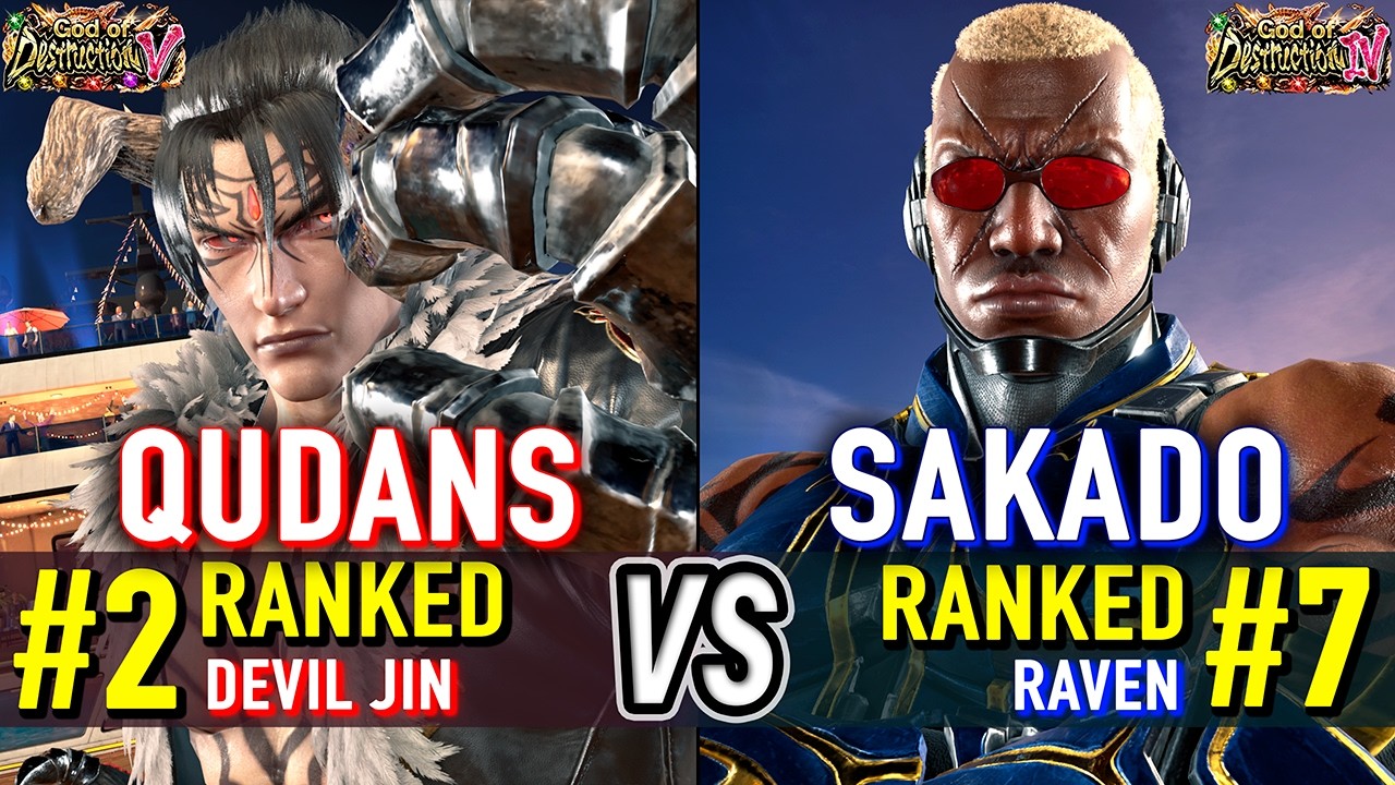 T8 🔥 QUDANS (#2 Ranked Devil Jin) vs SAKADO (#7 Ranked Raven) 🔥 Tekken 8 High Level Gameplay