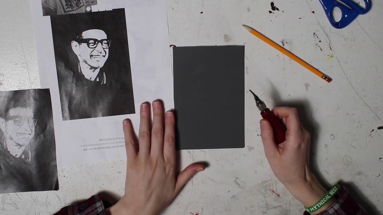 Printmaking: Posterized Portrait Linocut