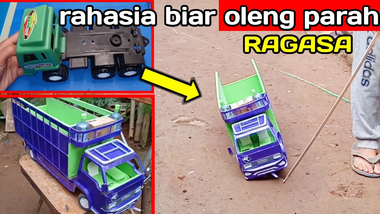 MODIF TRUK PLASTIK PAKAI KARDUS JADI TRUK OLENG