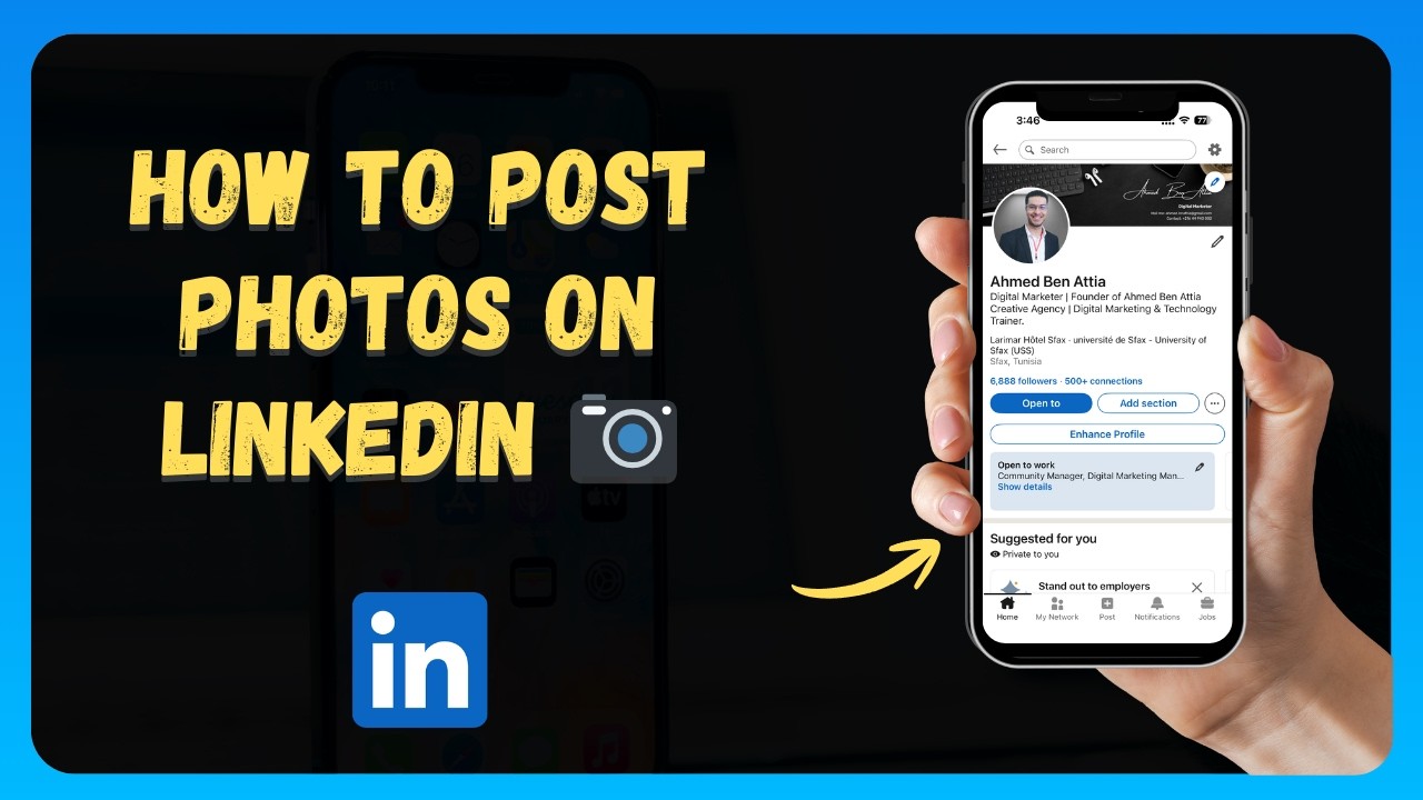 Как размещать фотографии в LinkedIn 📷 [Новое обновление 2026 года]