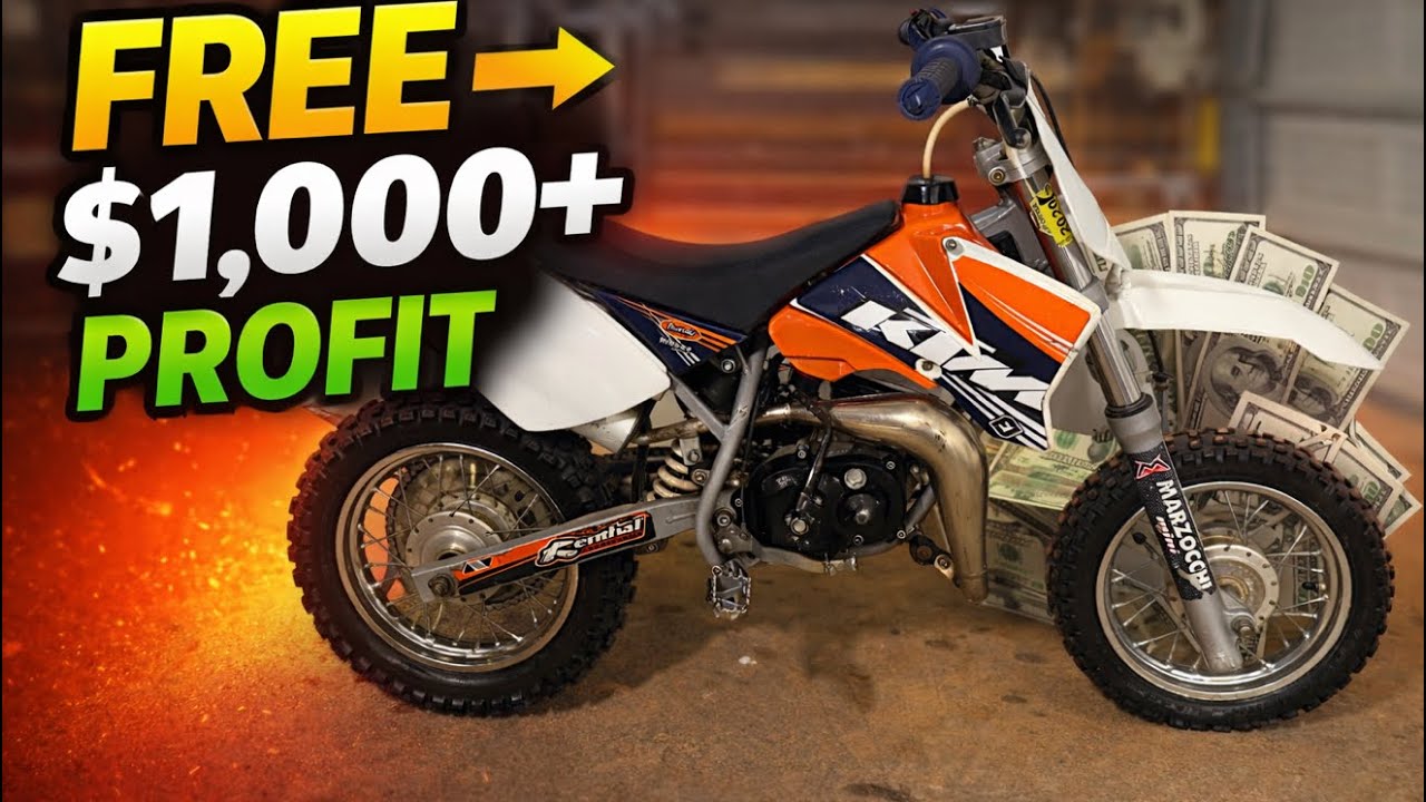 I Turned a Free Dirt Bike Into Over $1,000 Profit!