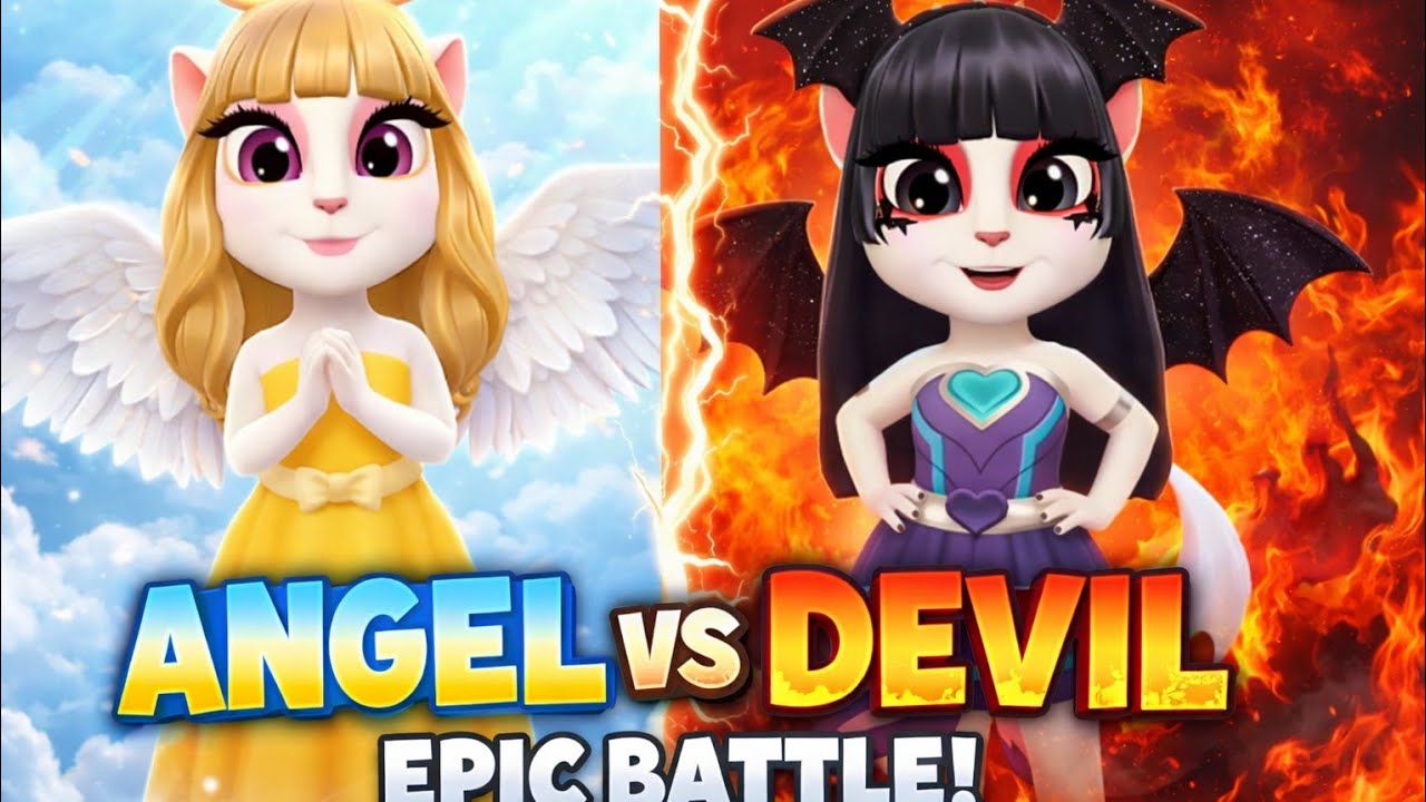 My Talking angela2 ! 😇 Angel vs 😈 Devil Makeover – Ultimate Transformation. #angela2  #cosplay....