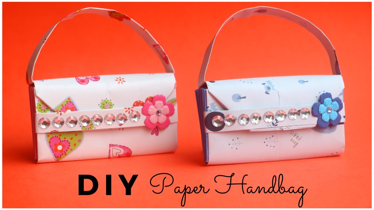 DIY Paper Handbag | Easy Origami Paper Purse | Paper Craft Ideas