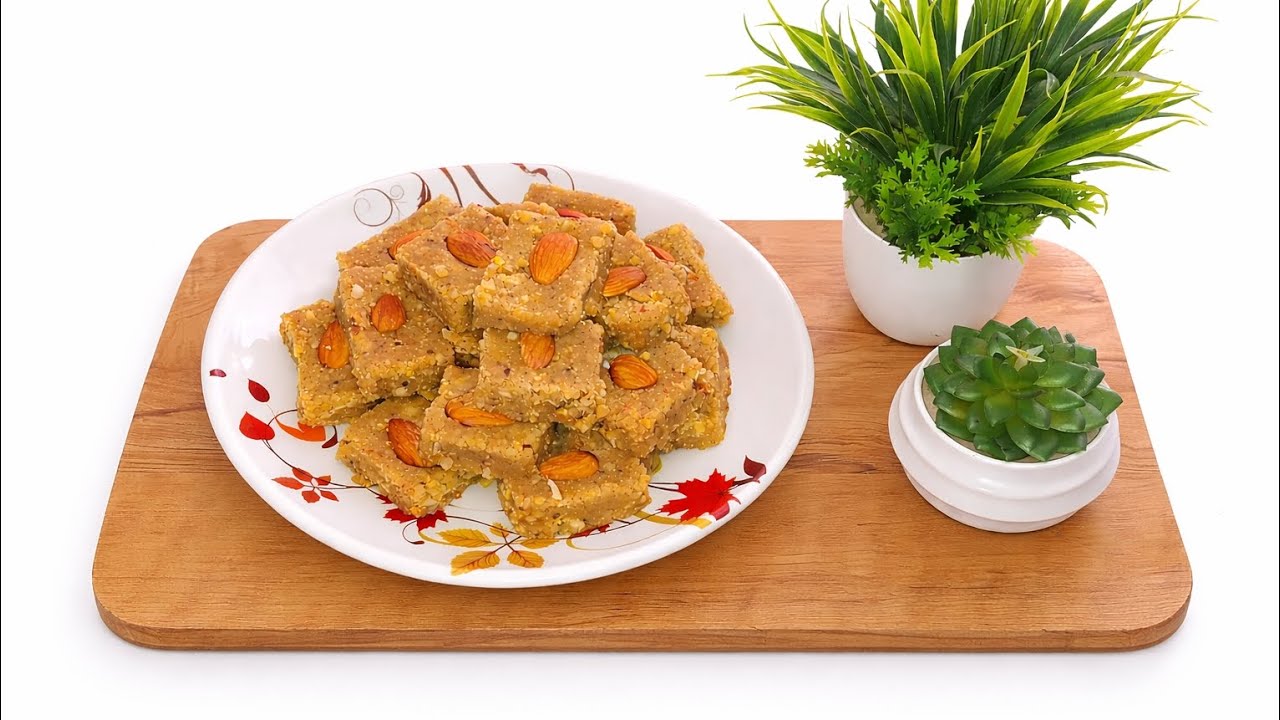 स्वादिष्ट भुने चने और गुड़ की बर्फी | सर्दियों की हेल्दी देसी मिठाई रेसिपी 