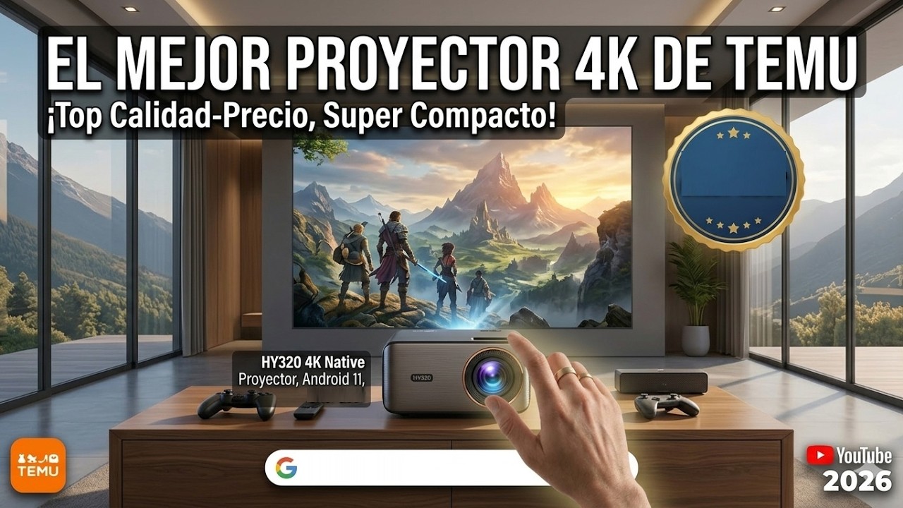 🔥 El Mejor Proyector 4K de Temu 2026 🎬 | Cine en Casa Calidad-Precio 😱