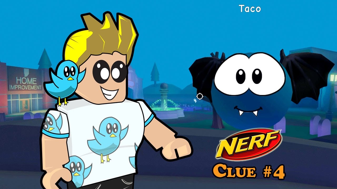 Roblox / Halloween in Meep City! / Nerf Challenge Clue #4 / Gamer Chad Plays