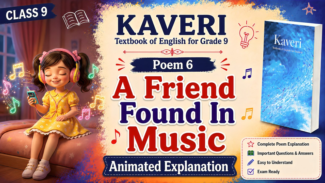 A Friend Found In Music || Poem 6 || Class 9 Kaveri || English || Line by Line Explanation