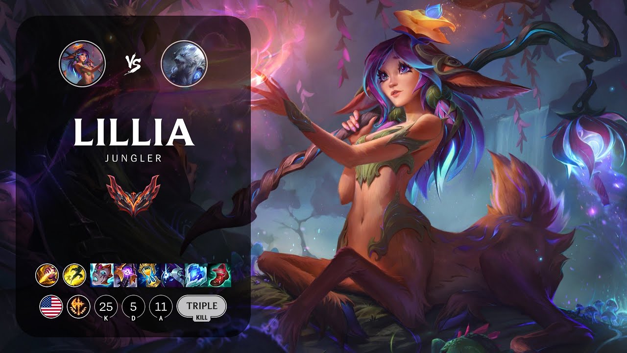 Lillia Jungle vs Volibear - NA Grandmaster Patch 14.6