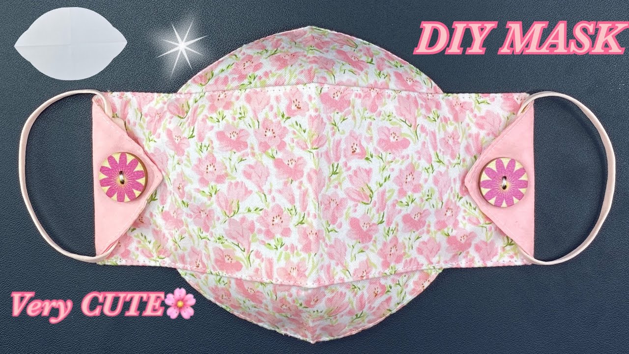 NEW Design DIY Cloth Face Mask VERY CUTE ! | How to make Mask | NO FOG GLASSES  & Easy Breath