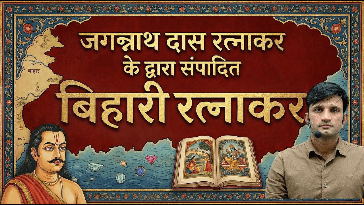 RPSC फर्स्ट ग्रेड सेकंड ग्रेड |बिहारी सतसई। बिहारी रत्नाकार जगन्नाथ दास रत्नाकर द्वारा संपादित भाग-1