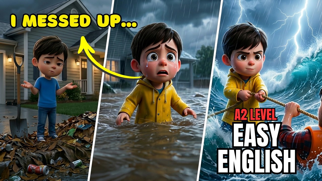 When Heavy Rain Turned Into a Life-Threatening Flood | Easy English Listening Practice (A2)