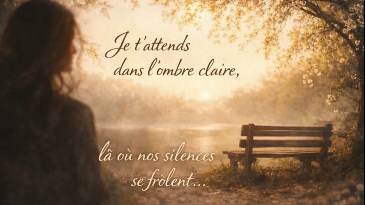 Je t’attends dans l’ombre claire,  là où nos silences se frôlent…