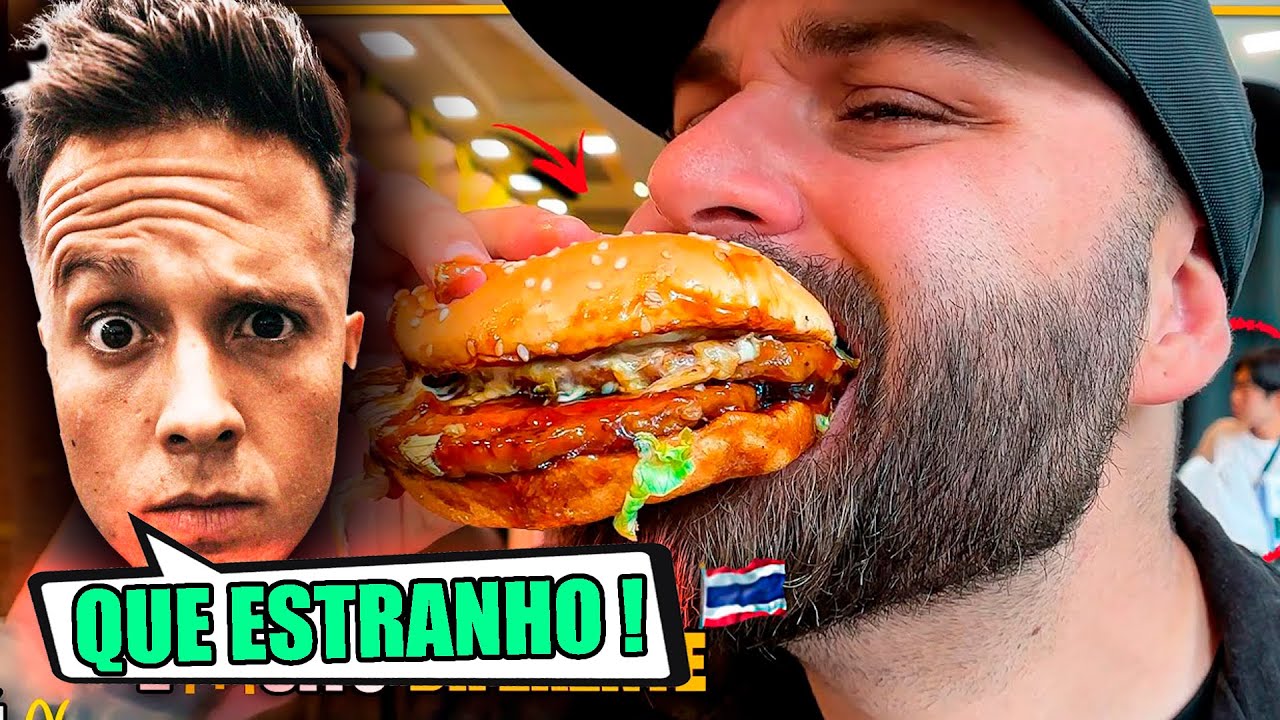BRUNO MOTA reage a FE LEAL - PROVANDO O BIZARRO MC DONALDS DA TAILÂNDIA PELA PRIMEIRA VEZ