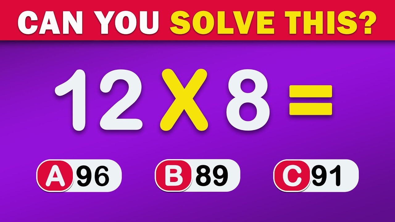Only Geniuses Can Get 60/60 on This Multiplication Quiz! 💥 Can You?