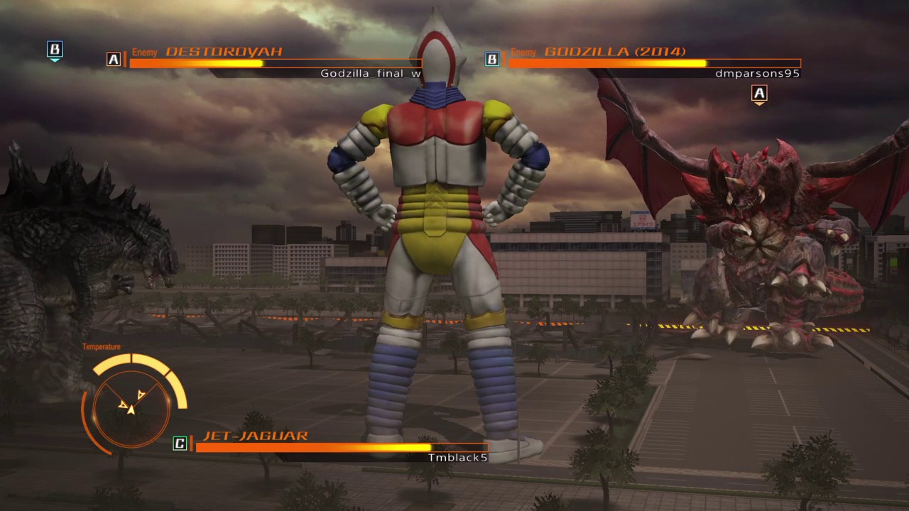GODZILLA PS4 versus mode:Jet Jaguar vs. Destroyah vs. Legendary Godzilla 