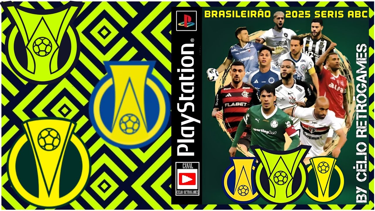 SAIU BRASILEIRÃO 2025 SERIS ABC 100% ATUALIZADO BY CÉLIO RETRÔGAMES PARA PS1.